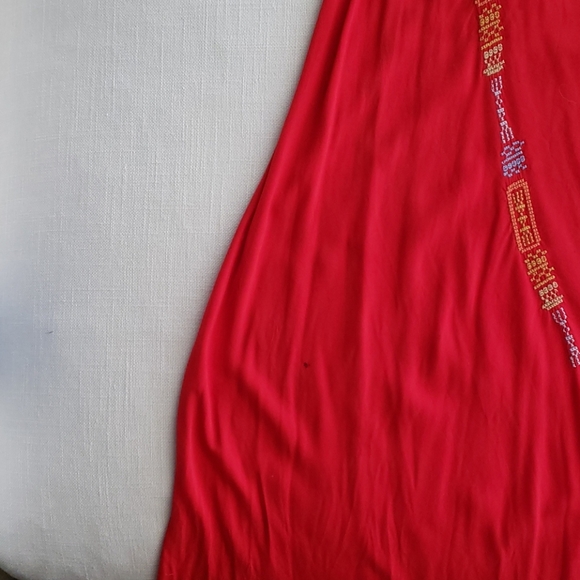 Johnny Was Biya Red Embroidered Maxi Dress - Picture 6 of 8